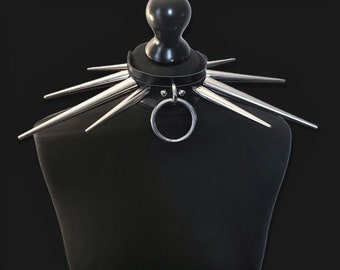 Spike choker collar/goth choker/choker big spike/choker collar/giant spike choker