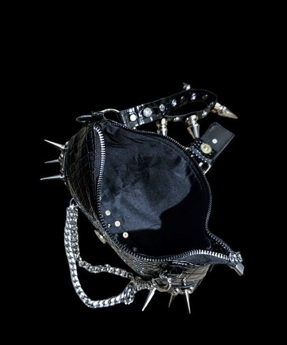 Black Spike Bag/mini Shoulder Bag/small Cocktail Bag/punk