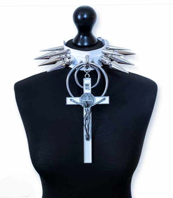 国内で当店のみ 666999 - Gothic Passion Crucifix pearl choker Gothic Passion Crucifix pearl choker | 666999acc