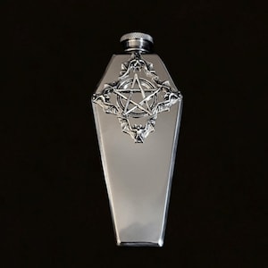 Portable mini coffin flask ,3.5oz whisky flask, coffin flask, goth flask