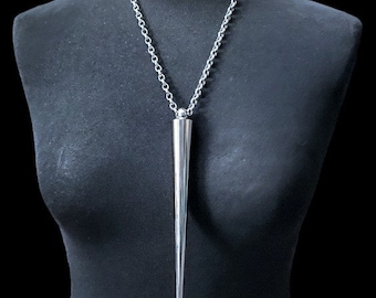 Spike necklace, stainless steel chains choker/goth necklace/ cone spike necklace