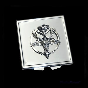 Baphomet pill Box/Pill Case,/Goth pill box/pill box/pill storage box