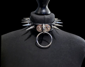 Goth choker/spike collar/leather choker