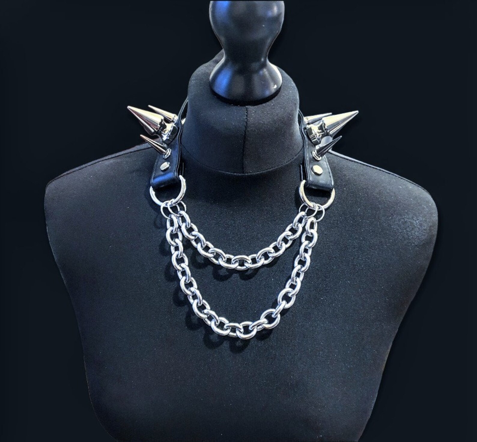 Heavy Stainless Steel Chains Choker/goth Necklace/chain Choker/goth ...