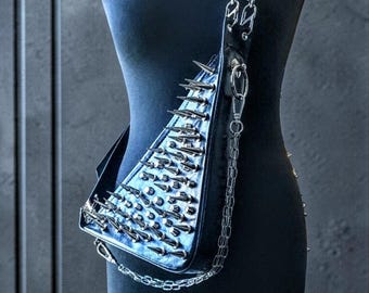 Goth spike bag, crossbody bag, waist bag,shoulder bag, PU leather bag