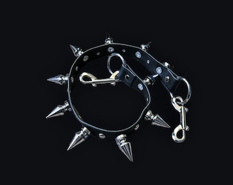 Spike bag strap, goth bag strap ,leather bag belt strap