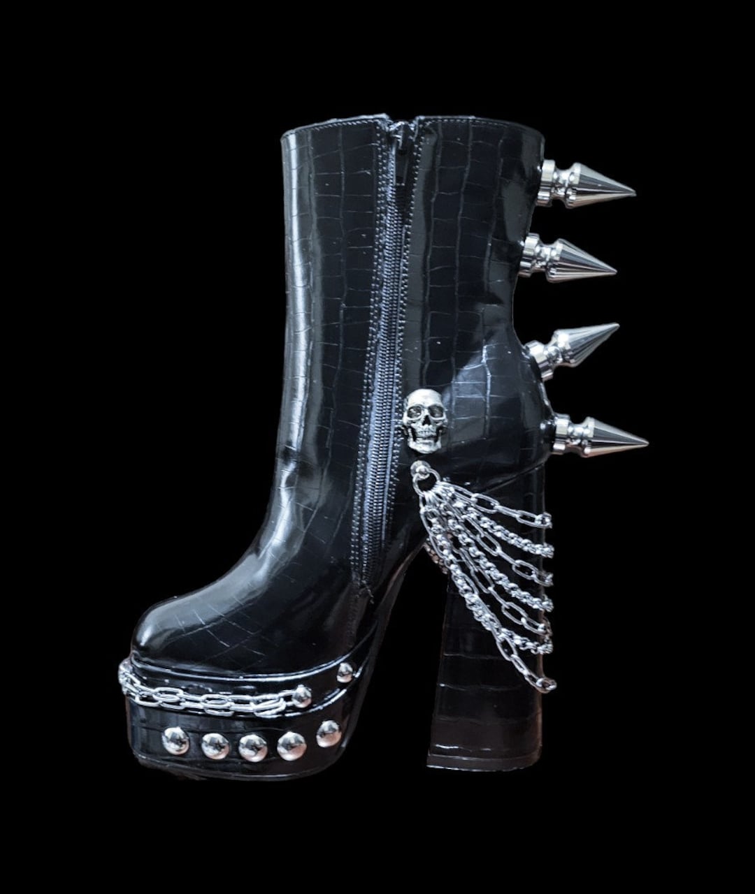 Gothic high heel boots cheap