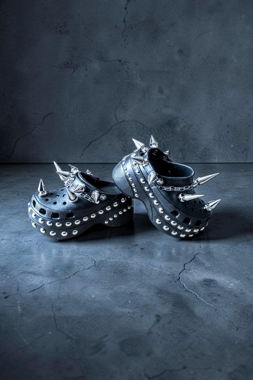 Goth Crocs/ Punk Platform Clogs/ Platform Goth Sandals/goth  display picture 2