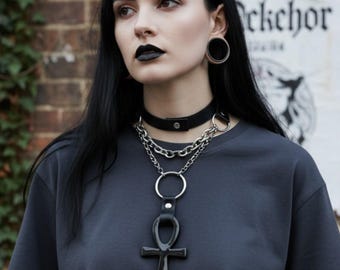 Gargantilla gótica/gargantilla ankh/collar gótico/collar ankh