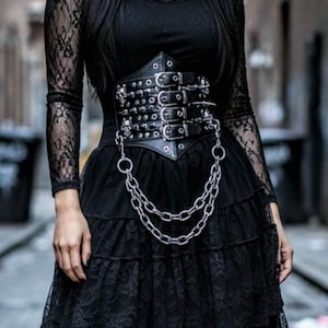 Spike belt, Goth Spiked belt,corset belt