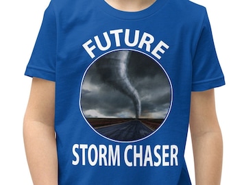 Youth Short Sleeve T-Shirt STORM CHASER Weather Storm Tornado Hurricane Watcher