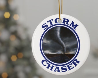 Weather Storm Tornado Hurricane Chaser Ceramic Ornaments, 2-Side Print, (1pc, 3pcs, 5pcs, 10pcs)