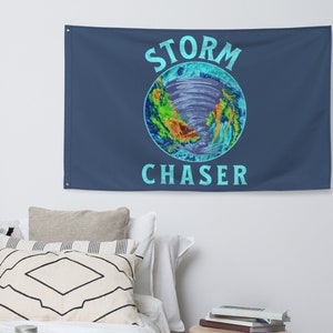 Storm Chaser Decor Flagge Meteorologie, Wetter-Enthusiast, Prognostiker