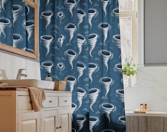 Storm Chaser Shower Curtain: Unique Meteorologist Bathroom Decor, College Dorm