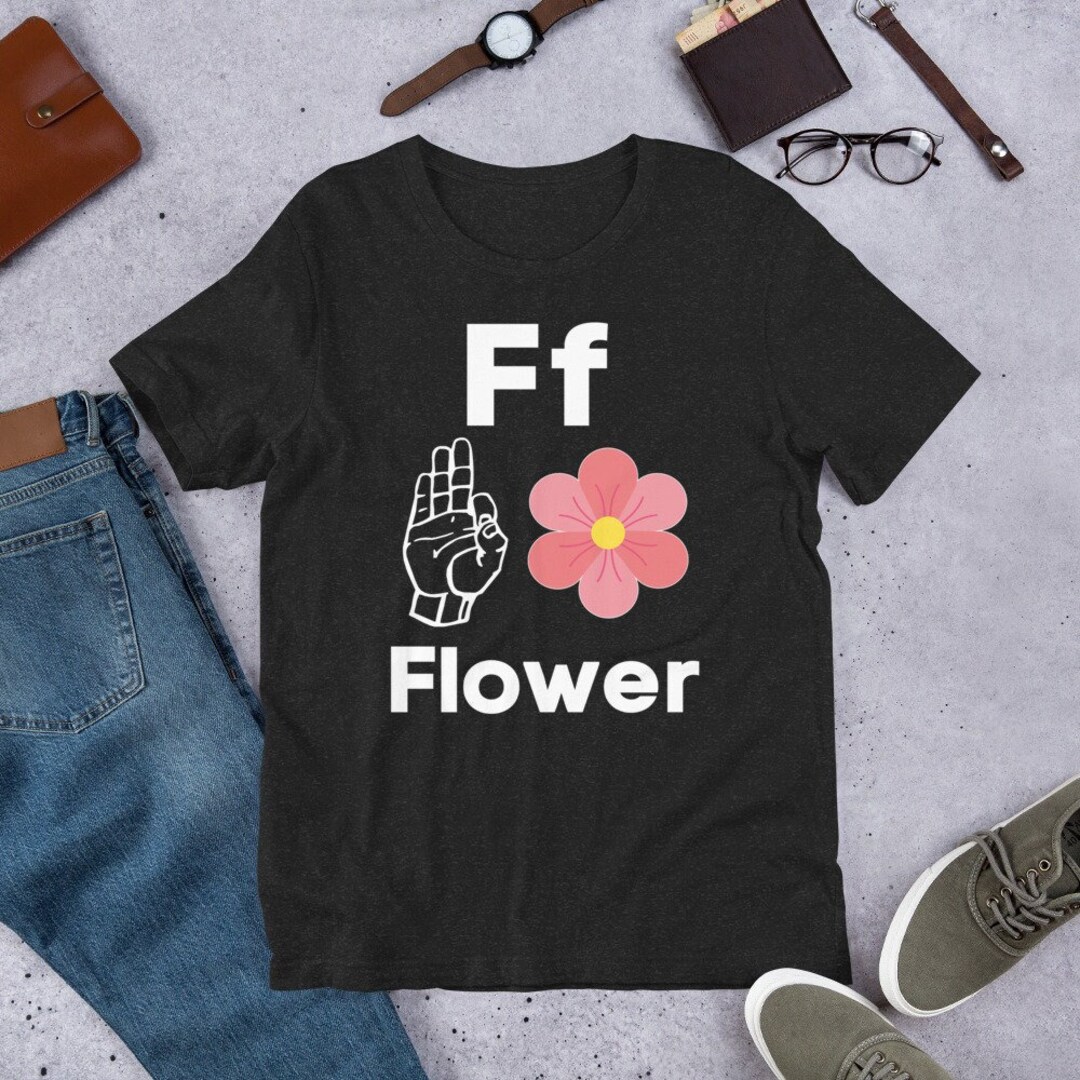F is for Flower ASL American Sign Language Preschool Etsy