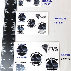 STORM CHASER Weather Tornado Hurricane Sticker Pack/sheet Bubble-free ...