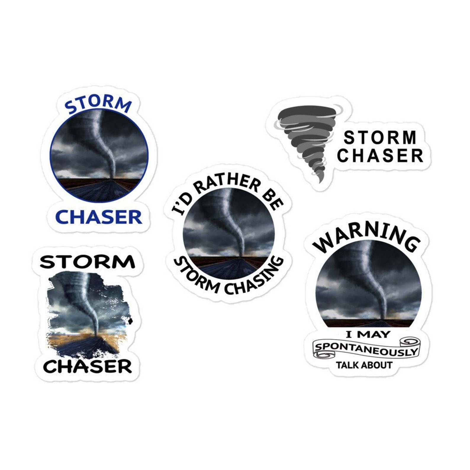 STORM CHASER Weather Tornado Hurricane Sticker Pack/sheet Bubble-free ...