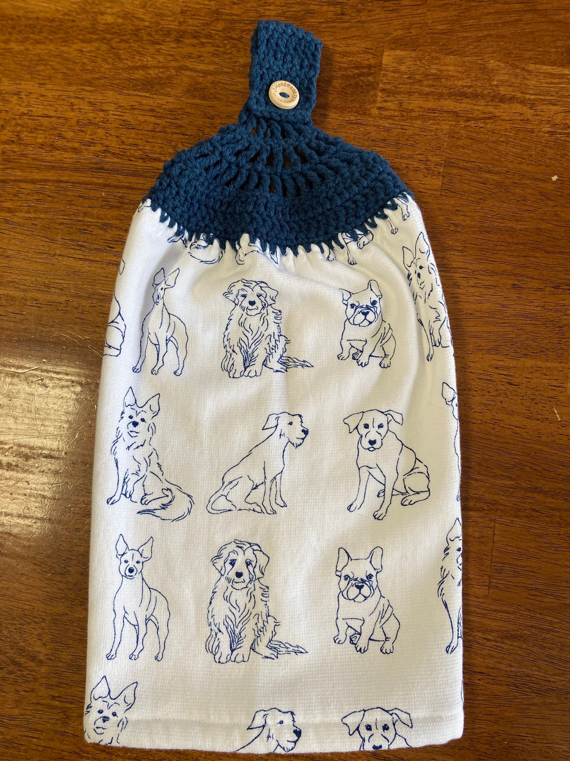 Crocheted Dish Towel Dog Lovers Dish Towel Hanging Towel Etsy UK