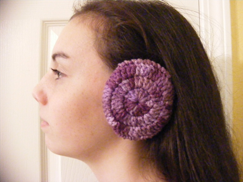 Crocheted Ear Muffs Ear Muffs Ear Warmers Purple Ear Muffs Etsy