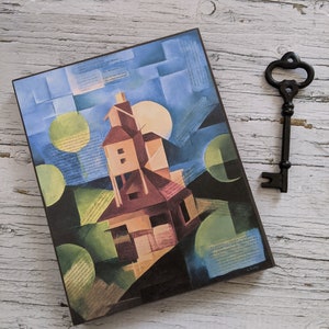 Rustikales Holzschild Fuchsbau: Abstrakte Zauberer Haus Kunst (20x25cm)