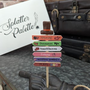 Ornamento de postagem de sinalização de loja de piadas