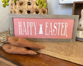 Happy Easter Wood Sign, Easter Decor, Farmhouse Sign, Modern Farmhouse,