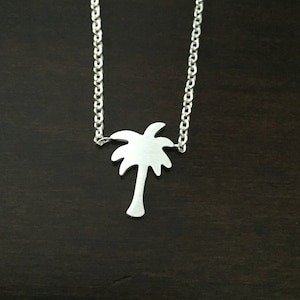 Palm Tree Necklace, Palm Tree Pendant, Palm Tree Jewelry, Palm Tree, Silver Palm Tree Necklace, Palmtree, Palmtree Necklace, Palmtrees