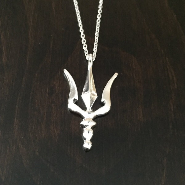 trident, trident necklace, trident pendant, silver trident, silver trident necklace, silver trident pendant, silver necklace, silver jewelry