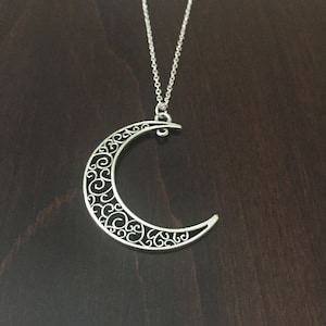 moon necklace, crescent moon necklace, crescent necklace, moon pendant, crescent moon pendant, moon jewelry, crescent moon jewelry, crescent