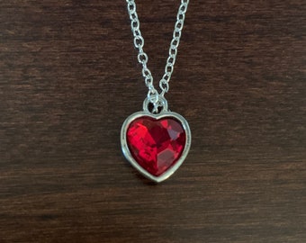 heart necklace, red heart, silver heart, heart jewelry, heart pendant, red heart necklace, silver heart necklace, red necklace, heart gifts