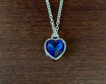 heart necklace, blue heart, silver heart, heart jewelry, heart pendant, blue heart necklace, silver heart necklace, blue necklace, hearts