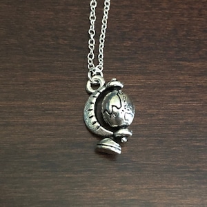globe necklace, globe jewelry, world map necklace, world necklace, world jewelry, world map, world necklace silver, world, earth necklace