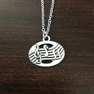 music gifts, music, music notes, music teacher gift, music note necklace, music necklace, music note pendant, music note gifts, music note