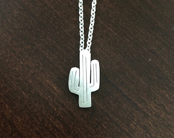 cactus, cactus necklace, cactus gifts, silver cactus necklace, silver cactus pendant, silver cactus jewelry, cactus jewelry, cactus pendant