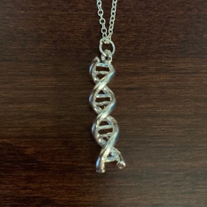dna necklace, dna pendant, dna jewelry, dna jewelry silver, jewelry dna, silver science necklace, necklace science, jewelry science, dna