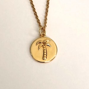 palm tree necklace, palm tree, palm tree jewelry, palm tree pendant, palm tree gift, gold palm tree necklace, palmtree necklace, palmtree