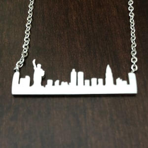 New York Necklace, NY skyline, New York skyline, NYC skyline, New York, silver New York necklace, New York jewelry, New York pendant, NYC