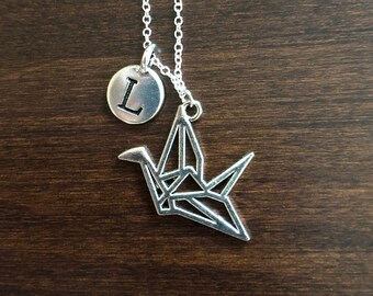 origami crane, origami crane necklace, origami crane gift, origami crane jewelry, crane, crane gift, crane necklace, crane pendant, cranes