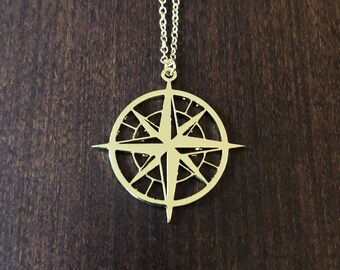 compass, compass necklace, compass pendant, compass jewelry, compass gift, gold compass necklace, small compass necklace, nautical, gifts