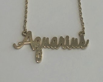 aquarius, aquarius necklace, aquarius jewelry, aquarius pendant, aquarius zodiac, aquarius gift, zodiac necklace, zodiac gifts, zodiac gift