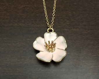 flower necklace, flower jewelry, flower pendant, flower pendent, pink necklace, pink jewelry, pink pendant, gift for her, gift for women