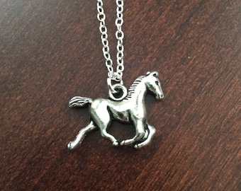 horse necklace, horse jewelry, horse pendant, silver horse necklace, silver horse, horse pendant necklace, necklace horse, horse silver