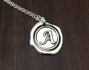 Initial Necklace A-Z, initial necklace, initial jewelry, name necklace, letter necklace, monogram necklace, monogram, silver initial