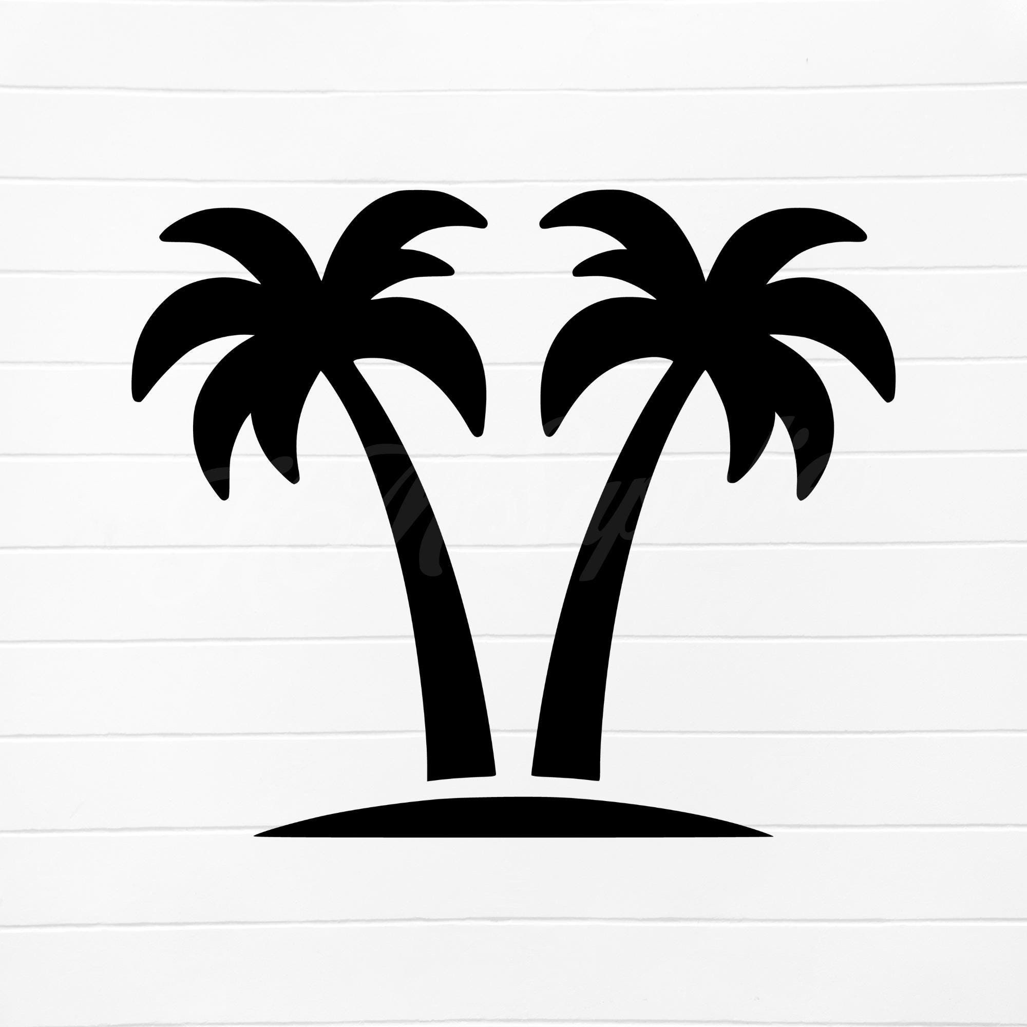 2 本のヤシの木 svg、2 本のヤシの木、ヤシの木のシルエット png、ヤシ
