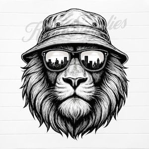 cool lion png, lion with sunglasses shirt png, lion silhouette, lion digital download, lion png file, lion clipart png, funny lion designs