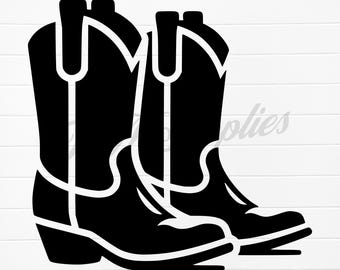 May include: A pair of black cowboy boots with a pointed toe and a tall shaft.