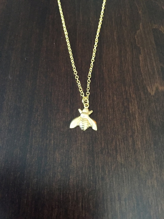 Gold Bee Necklace, Bee Necklace, Bee, Gold Bee, Bee Jewelry, Bee