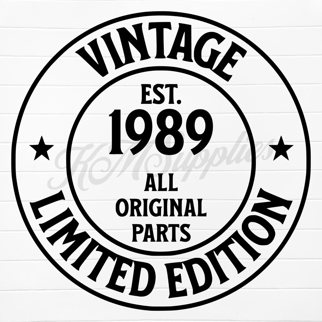 1989 Svg, 1989 Png, 1989 Clipart, 1989 Clip Art, Est 1989 Svg, Est 1989 ...