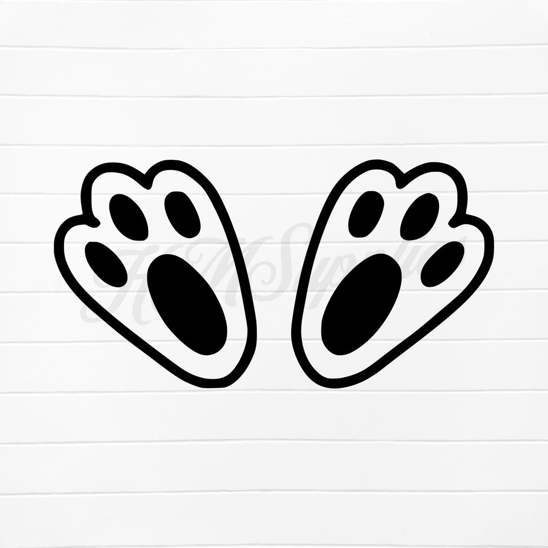 Bunny Feet Svg, Bunny Feet Png, Bunny Feet Vector, Bunny Paw Prints Svg ...