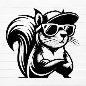 squirrel with sun glasses png, squirrel with sunglasses svg, funny squirrel png, funny squirrel svg, squirrel silhouette svg png, squirrel
